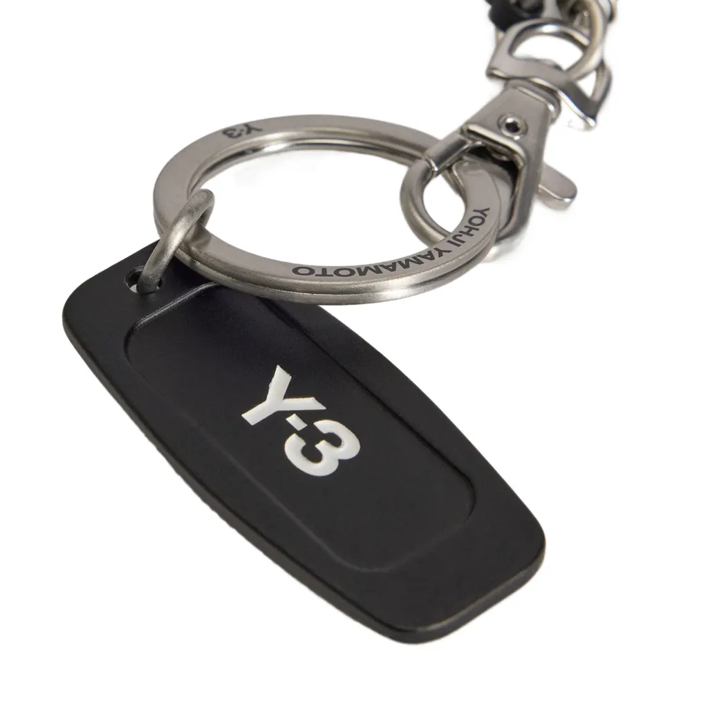 Y-3 Logo Plaque Key Chain