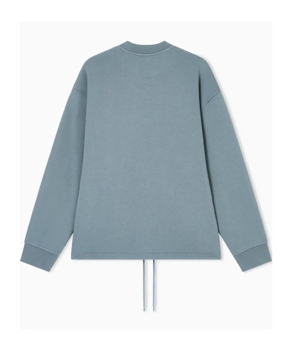 Abstract Print Drawstring Sweatshirt