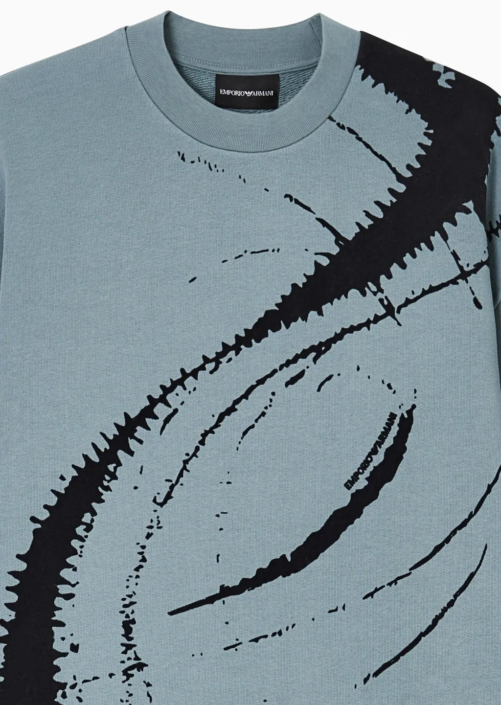 Abstract Print Drawstring Sweatshirt