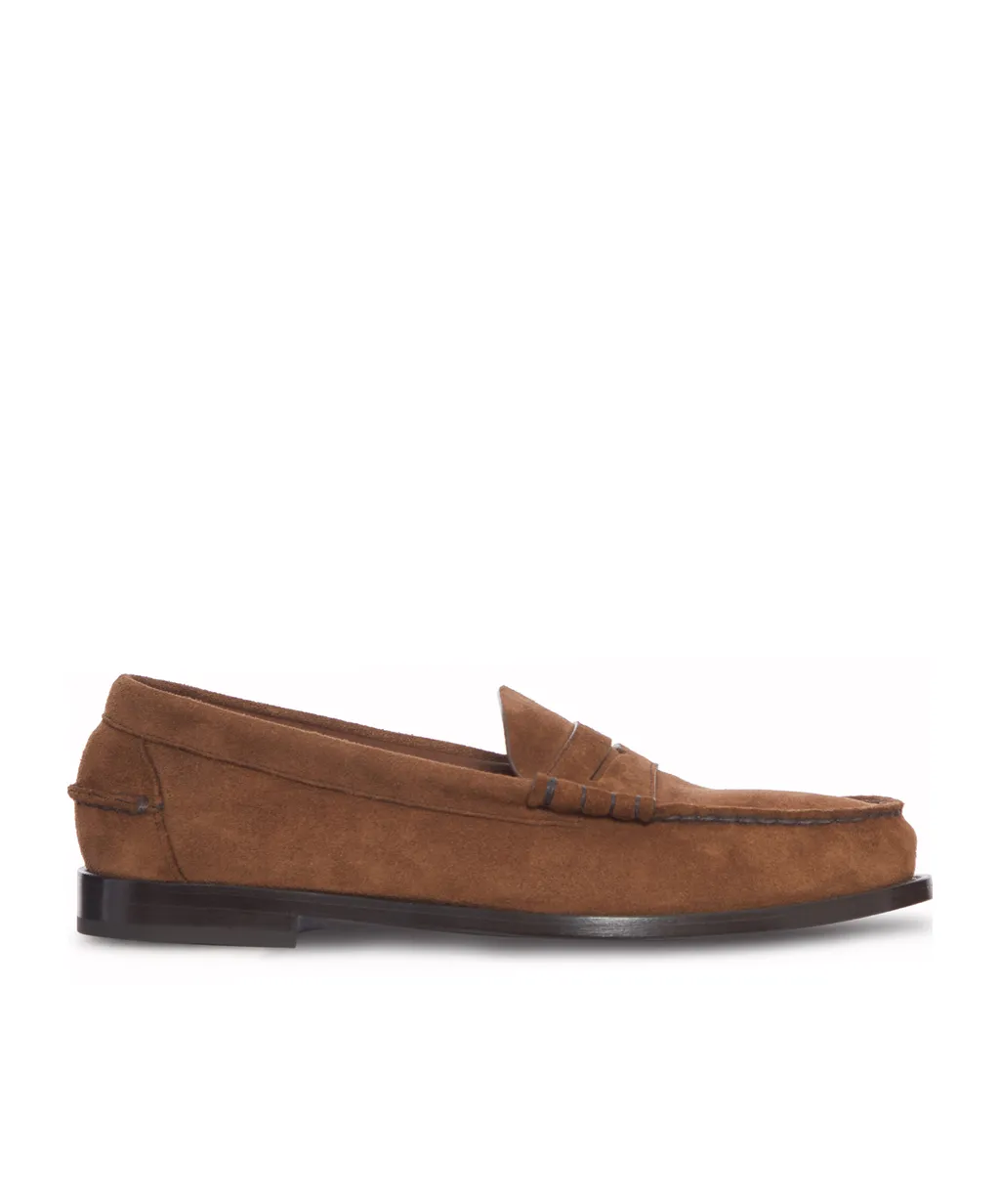 Rowley Panelled Suede Loafers