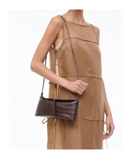 Eve Clutch Espresso Croco