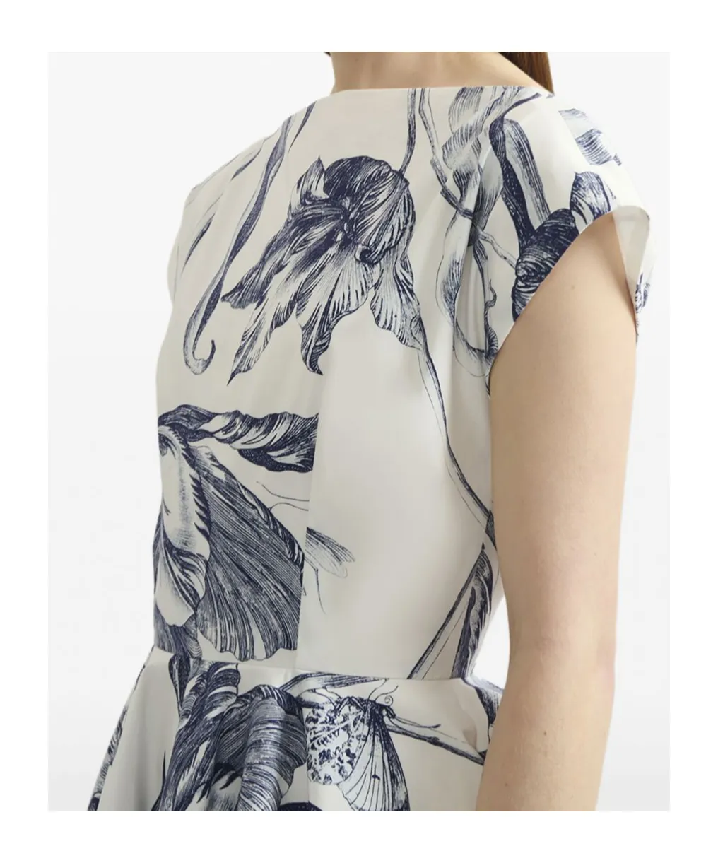 Short-Sleeve Floral-Print Mini Dress