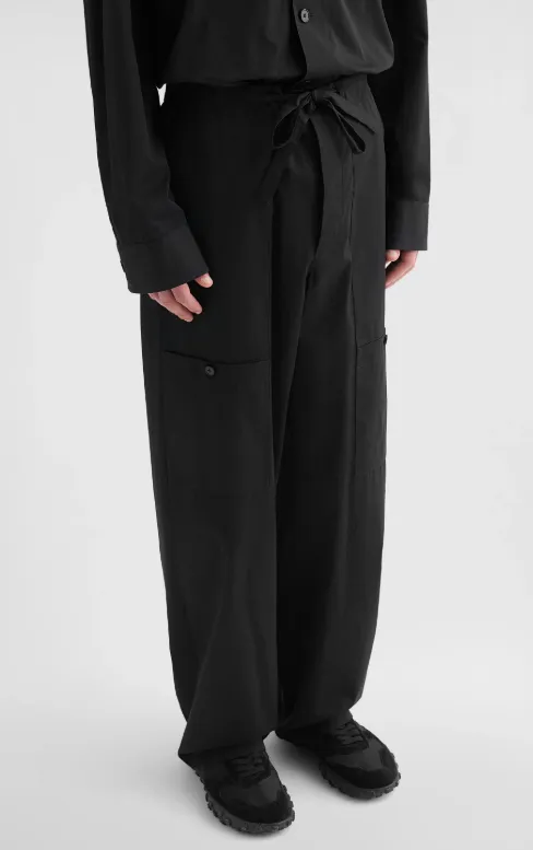Drawstring Cargo Cotton Trousers
