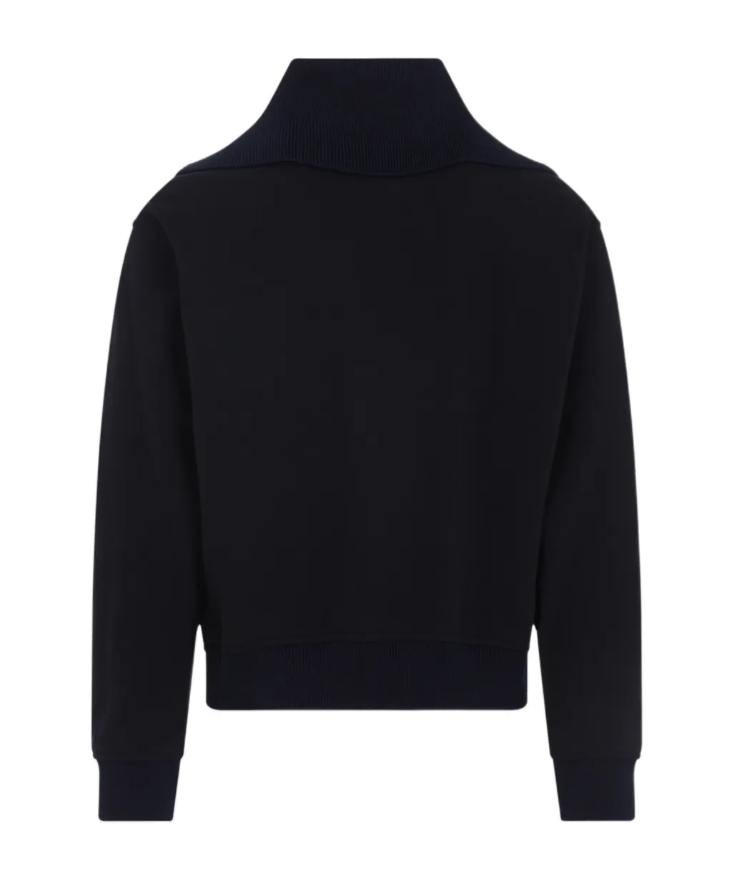 Jil Sander Half Zip Logo Sweatshirt