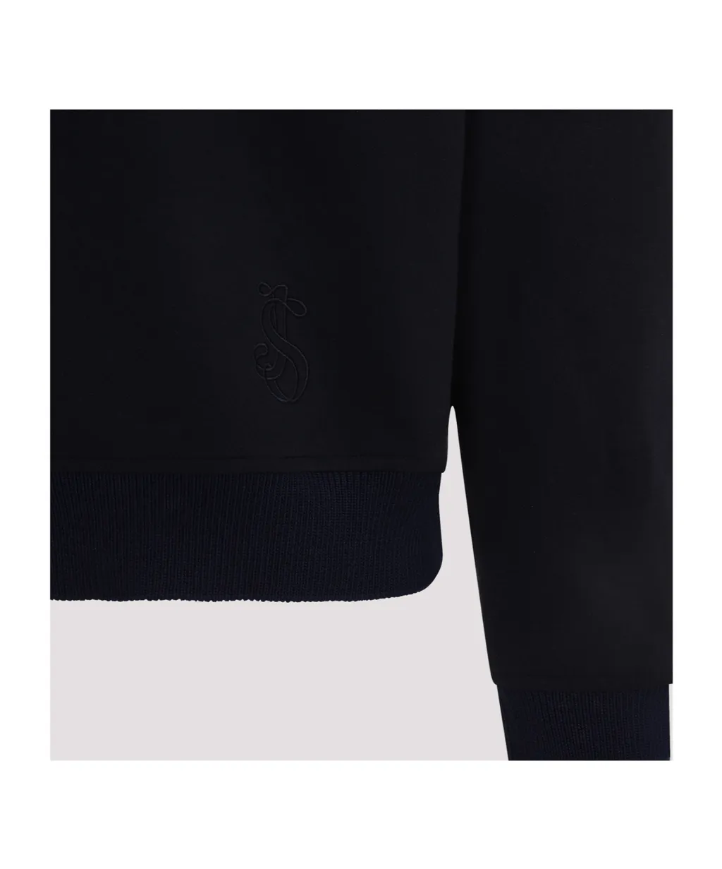 Jil Sander Half Zip Logo Sweatshirt