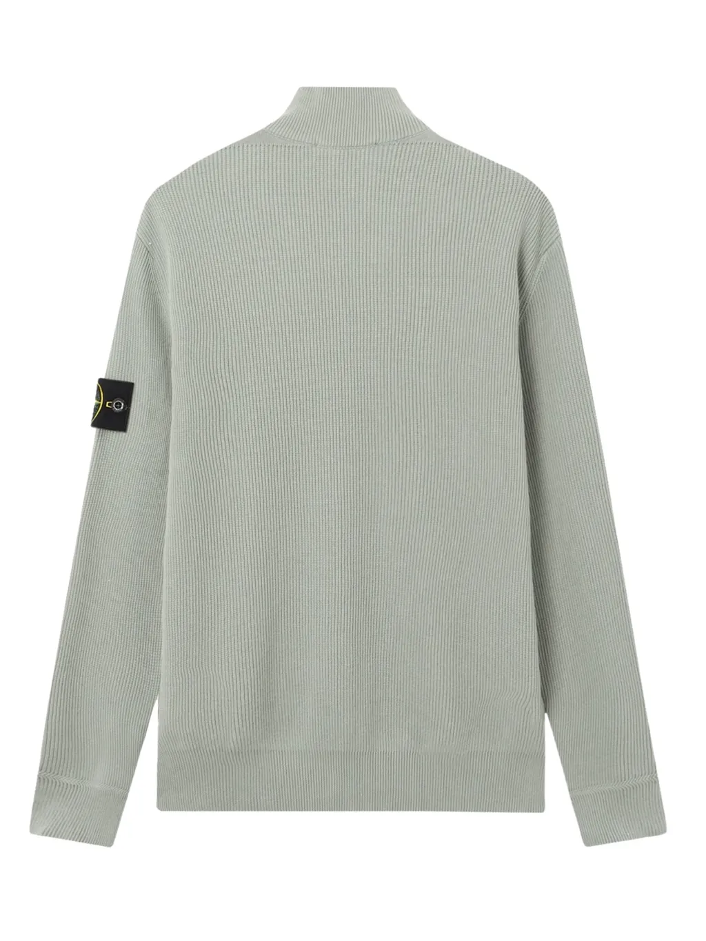Stone Island Logo Patch Zip-Up Cardigan