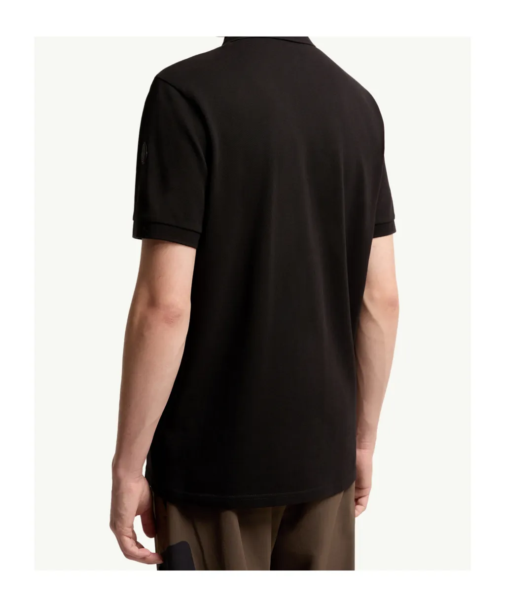 Logo Cotton Piquet Half-Zip Polo Shirt