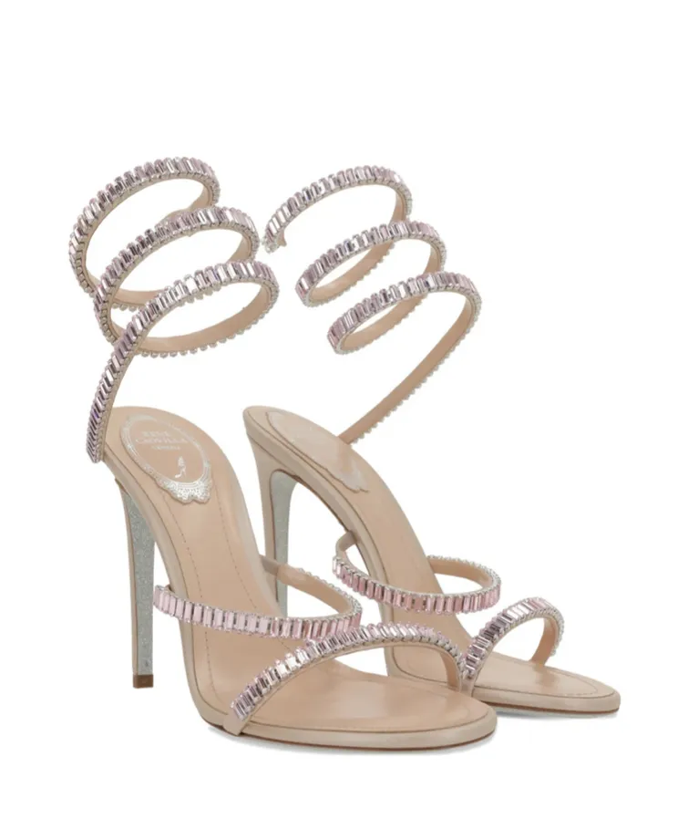 Round-Toed High-Heeled Sandals
