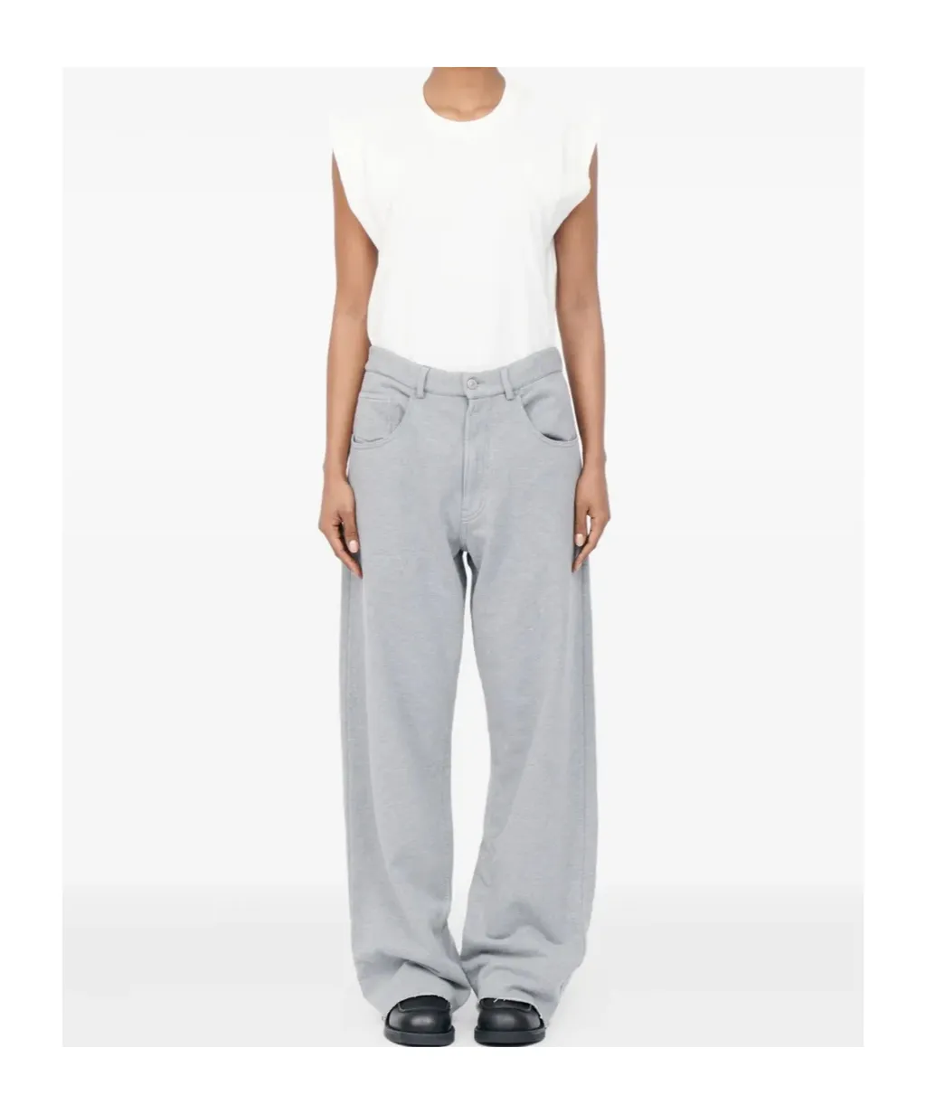 Mm6 Maison Margiela Button Detailed Raw-Hem Pants