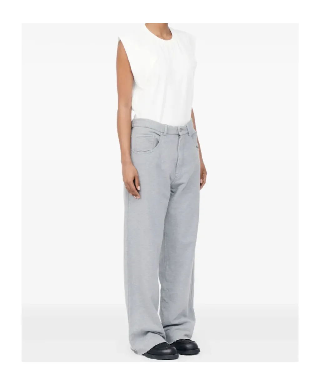Mm6 Maison Margiela Button Detailed Raw-Hem Pants