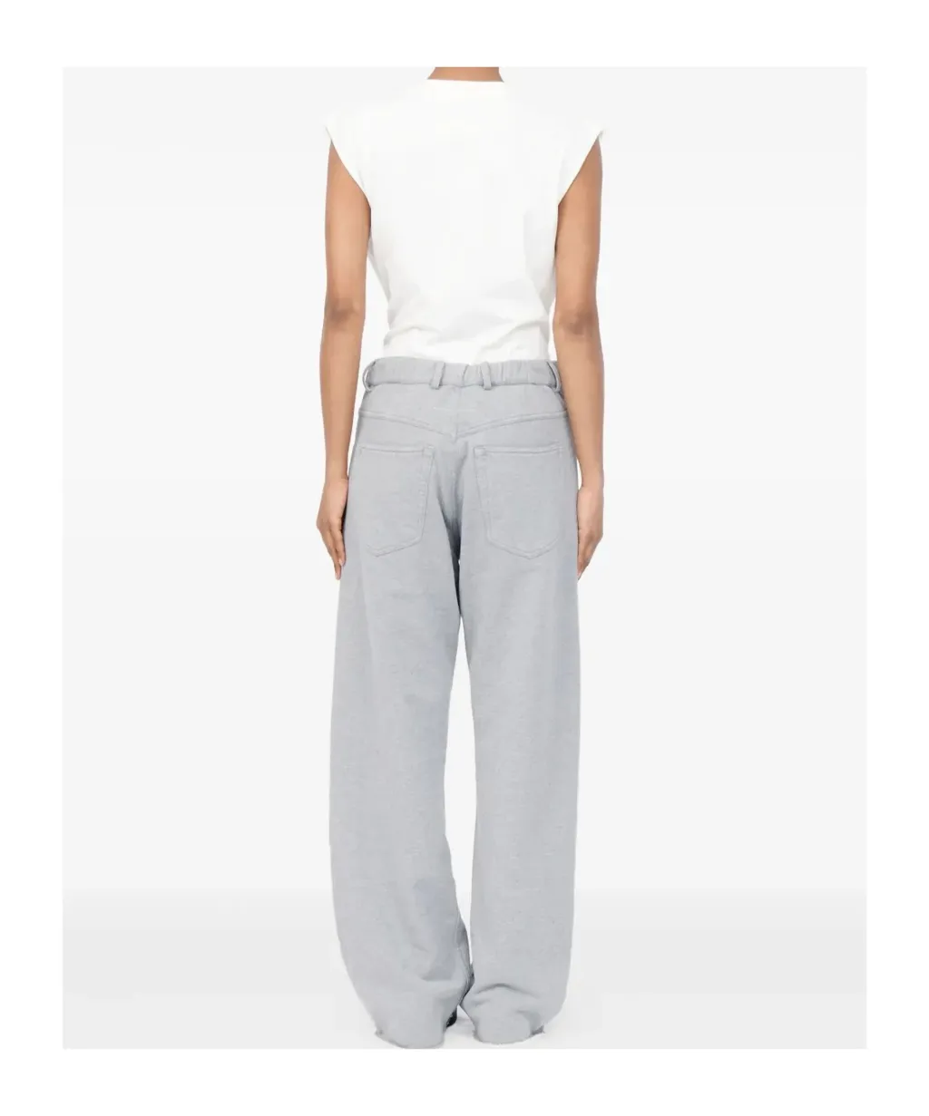 Mm6 Maison Margiela Button Detailed Raw-Hem Pants