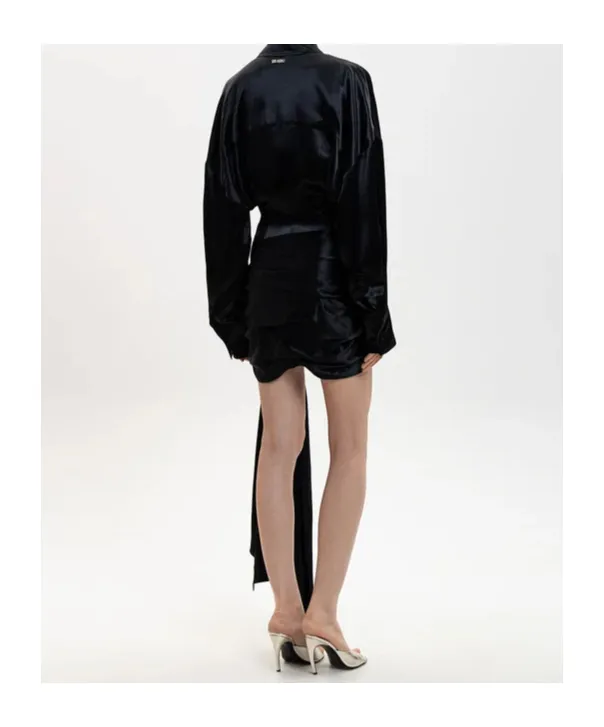 The Attico Knot Tie-Detail Mini Dress