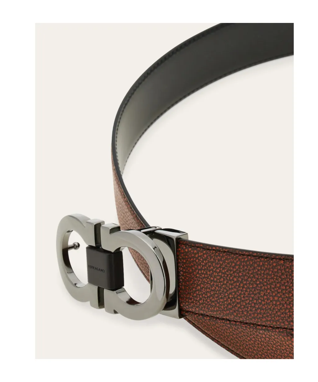 Reversible And Adjustable Gancini Belt