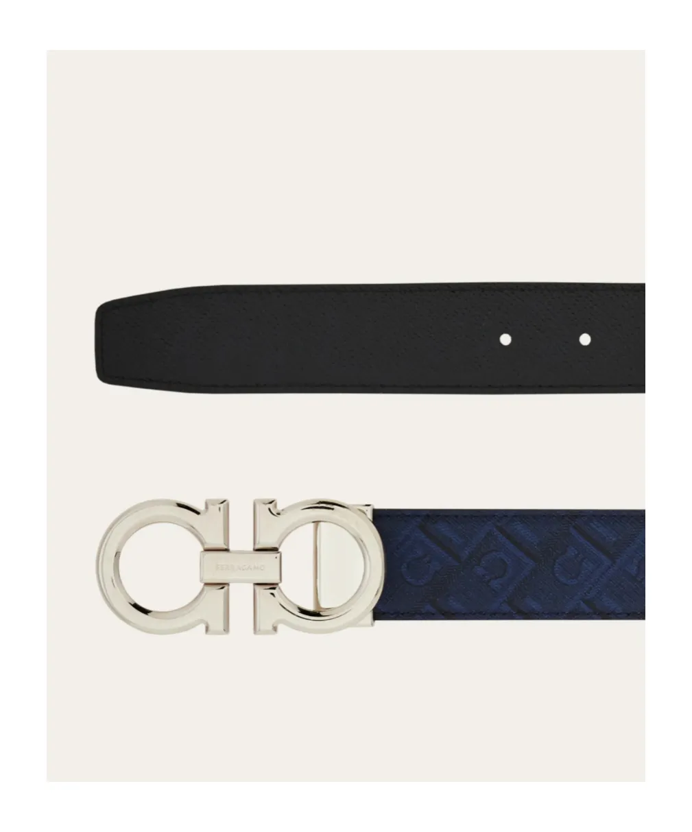 Reversible And Adjustable Gancini Belt