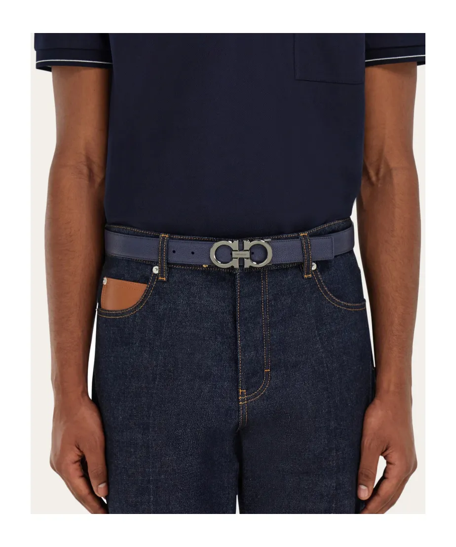 Reversible And Adjustable Gancini Belt