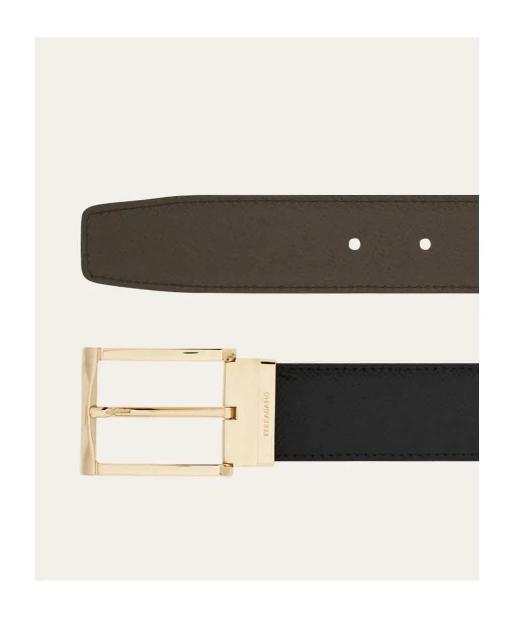 Reversible And Adjustable Gancini Belt