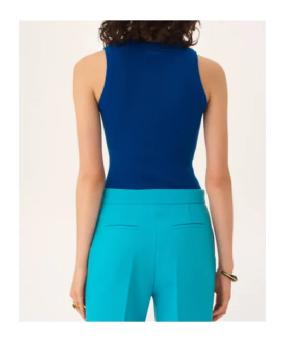 Crew-Neck Tank Top In A Wool Knit