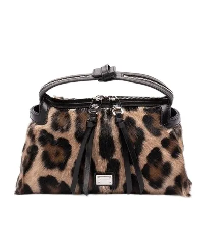 Dolce & Gabbana Leopard-Printed Vittoria Handbag