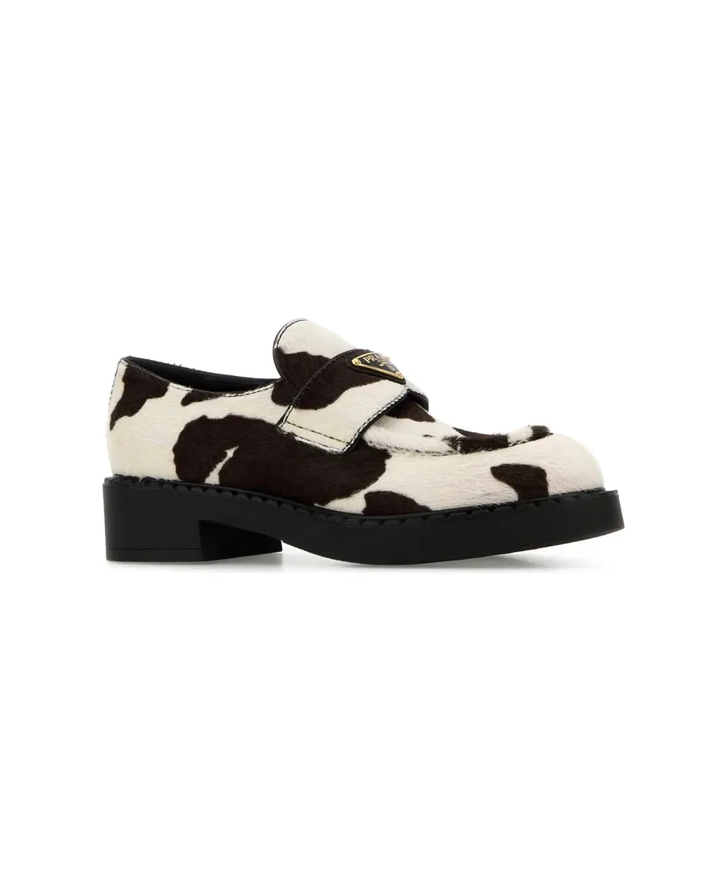 Prada Logo Plaque Slip-On Loafers