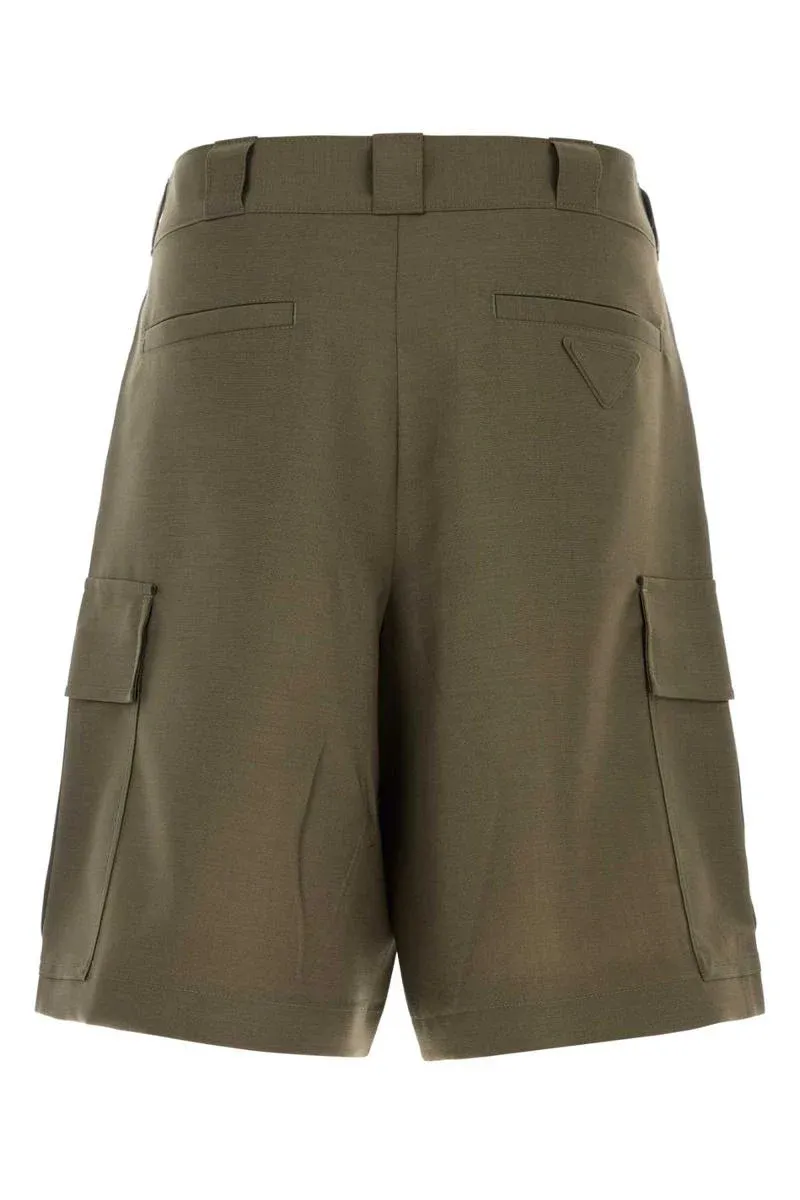 Prada Triangle-Patch Cargo Shorts