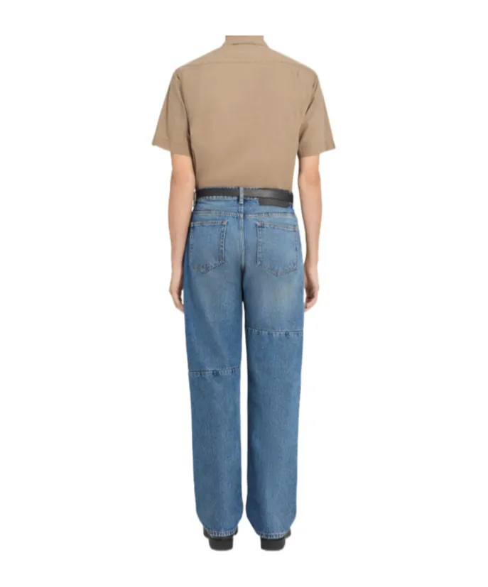 Mm6 Maison Margiela Logo-Patch Straight-Leg Jeans
