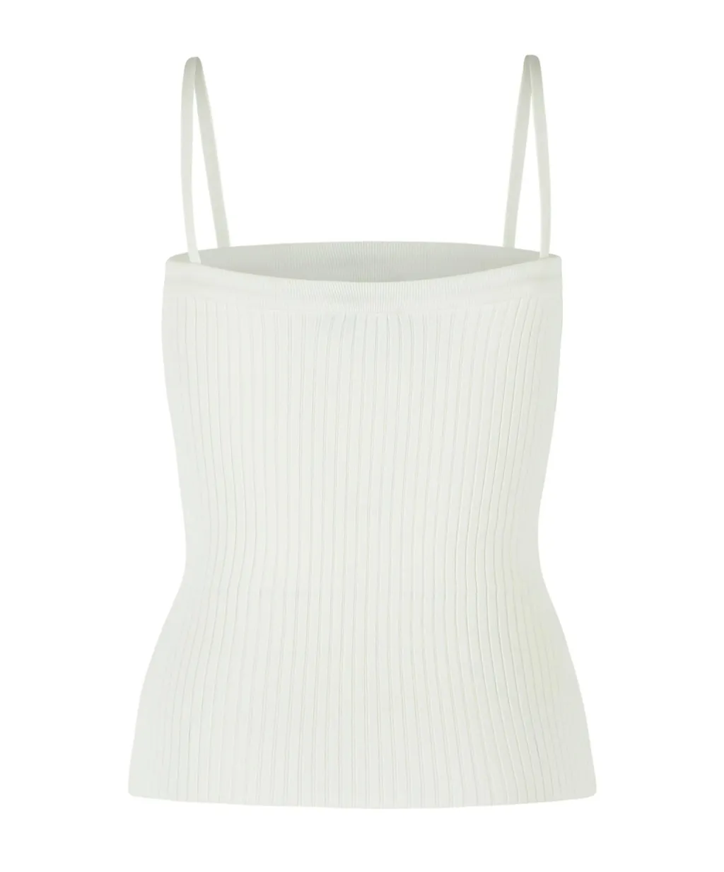 CourrÈGes Buckle Rib Knit Top