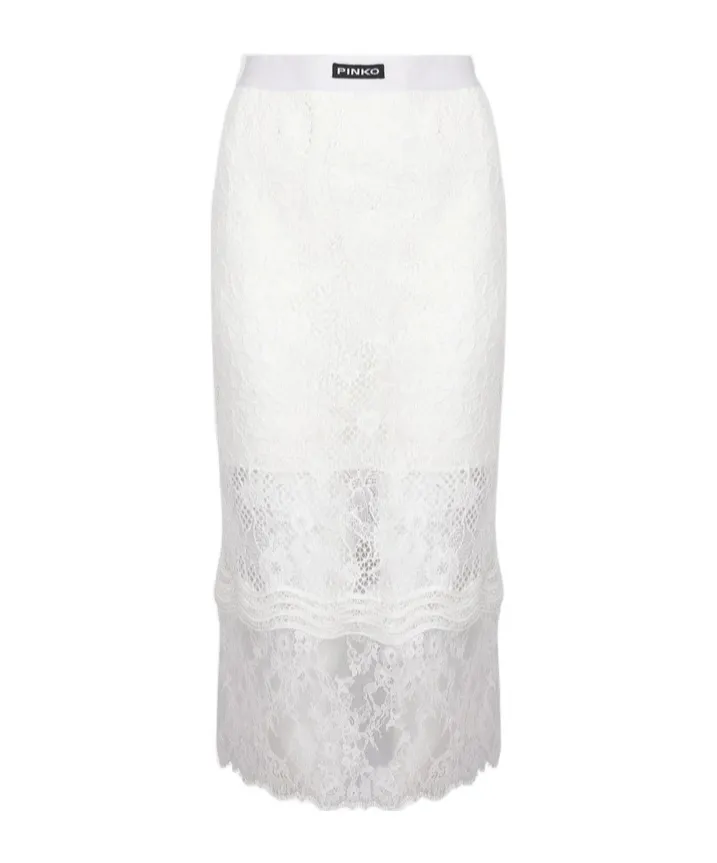 Pinko Logo-Label Slit Detail Skirt