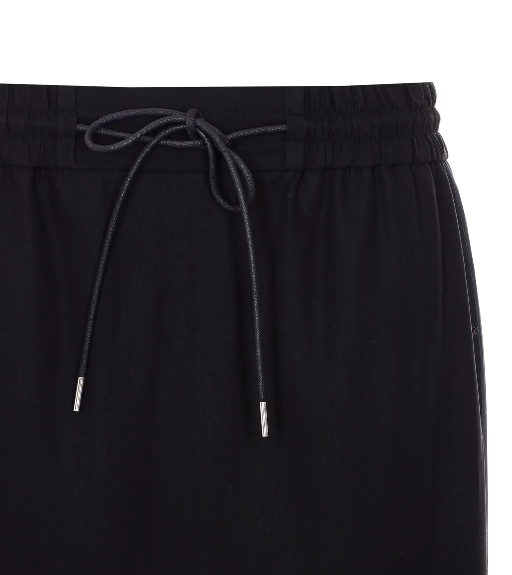 Pleated Drawstring Skirt