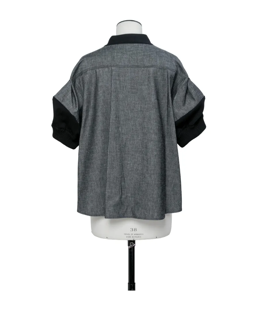 Denim X Knit Cardigan