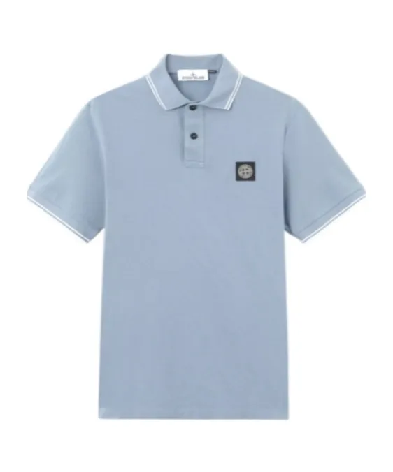 Stone Island Logo Patch Short-Sleeve Polo Shirt