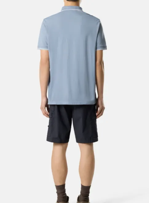 Stone Island Logo Patch Short-Sleeve Polo Shirt