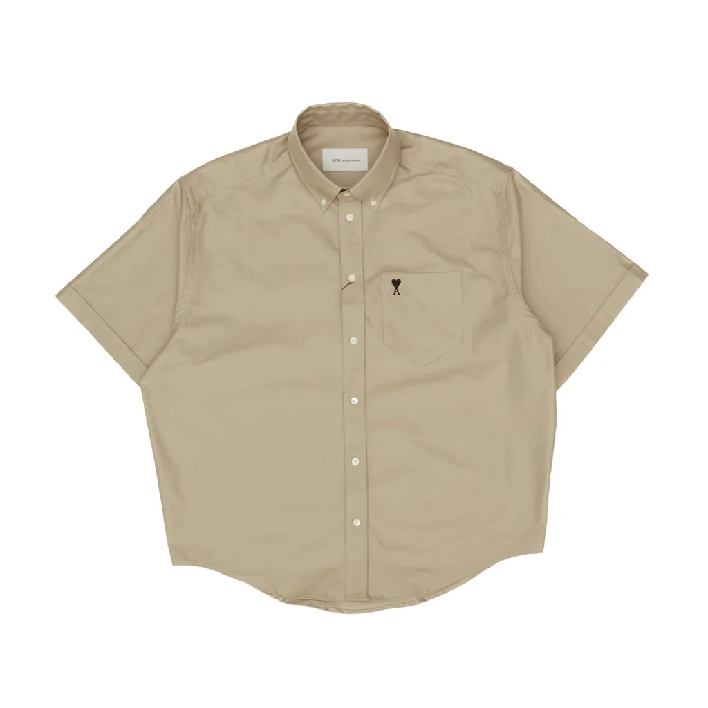Ami Heart Logo Short-Sleeve Shirt