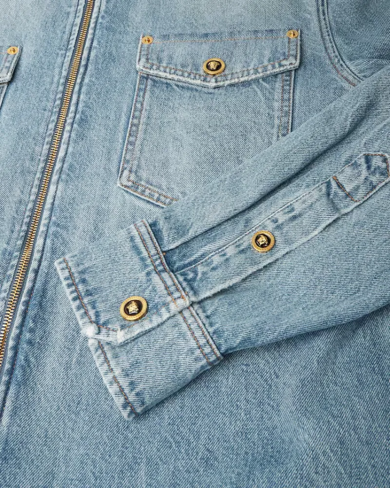 Versace Denim Zipped Overshirt