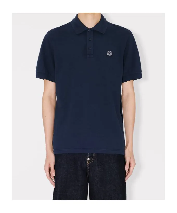 Kenzo Boke Flower Embroidered Slim Polo Shirt