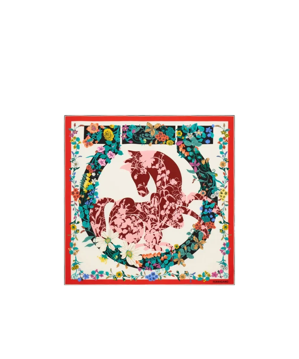 Pegasus Print Silk Scarf