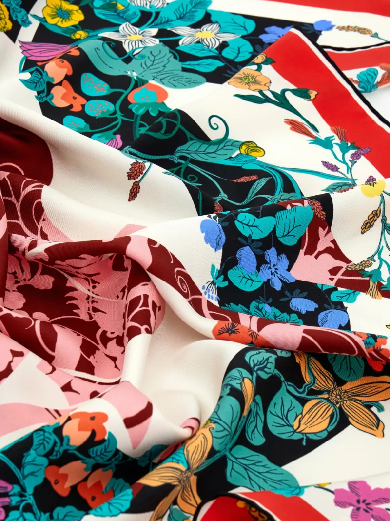 Pegasus Print Silk Scarf