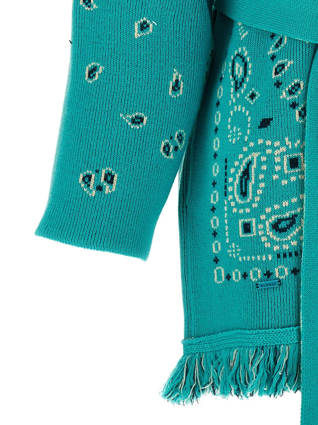 Alanui Fringed Bandana Cardigan