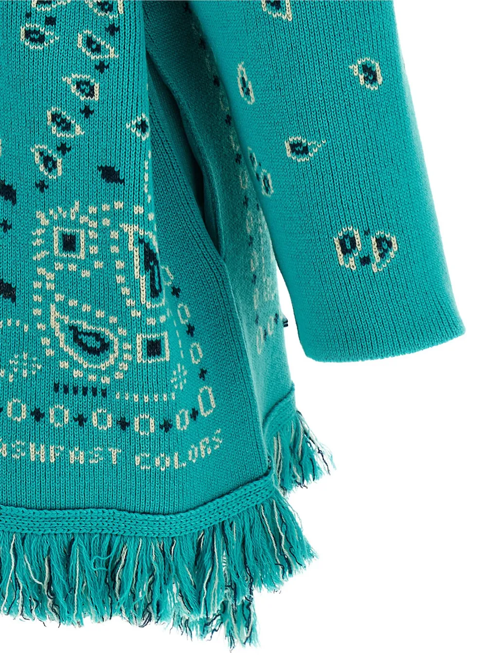 Alanui Fringed Bandana Cardigan