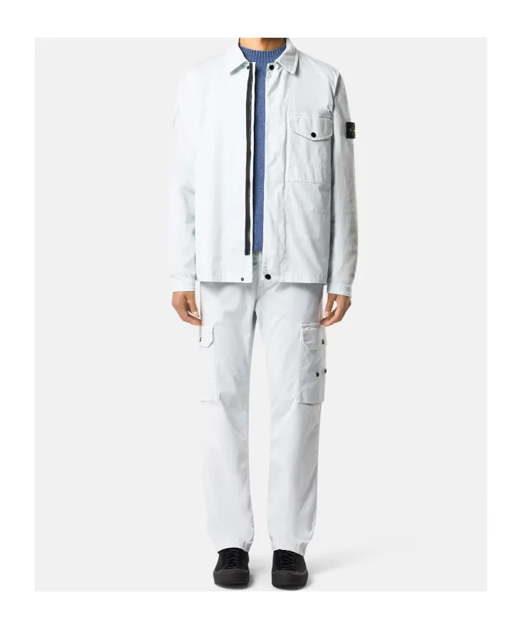 Regular-Fit Zip-Up Overshirt Pocket