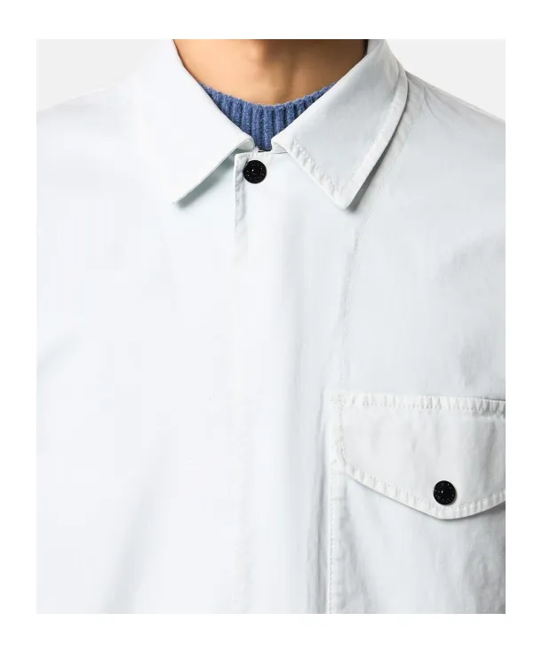 Regular-Fit Zip-Up Overshirt Pocket