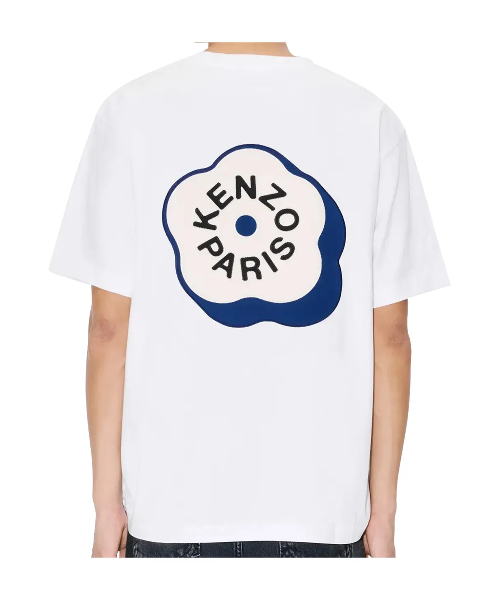 Embroidered Oversized T-Shirt In Cotton Boke Flower 2.0