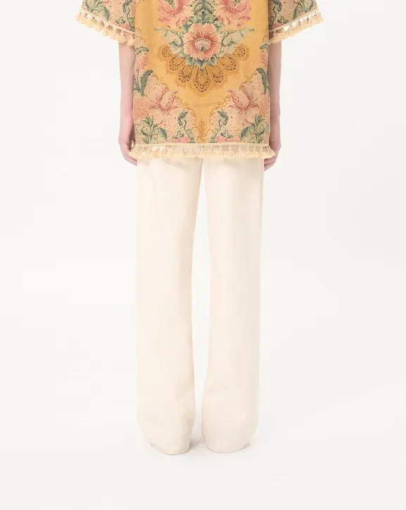 Valentino Logo Plaque Straight Leg Jeans