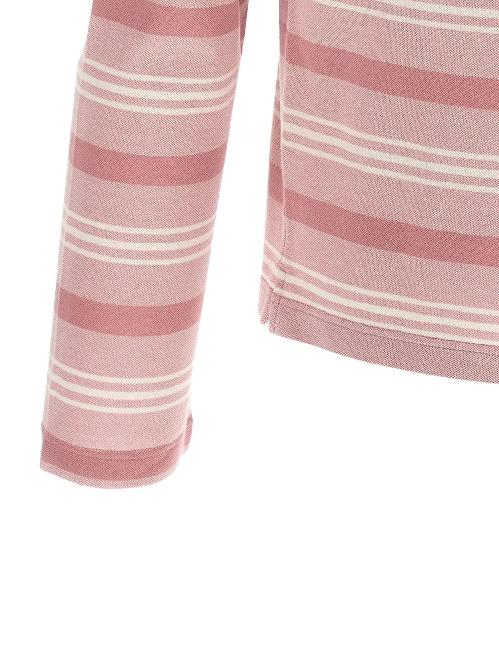 Striped Long-Sleeved Polo Shirt