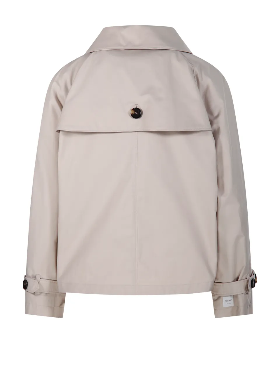 Short Water-Repellent Twill Trench Coat