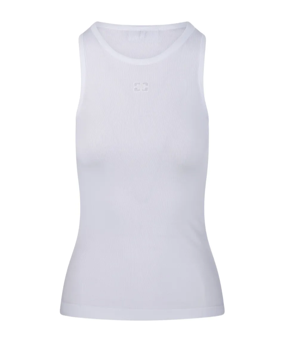 Ganni Sleeveless Ribbed Top