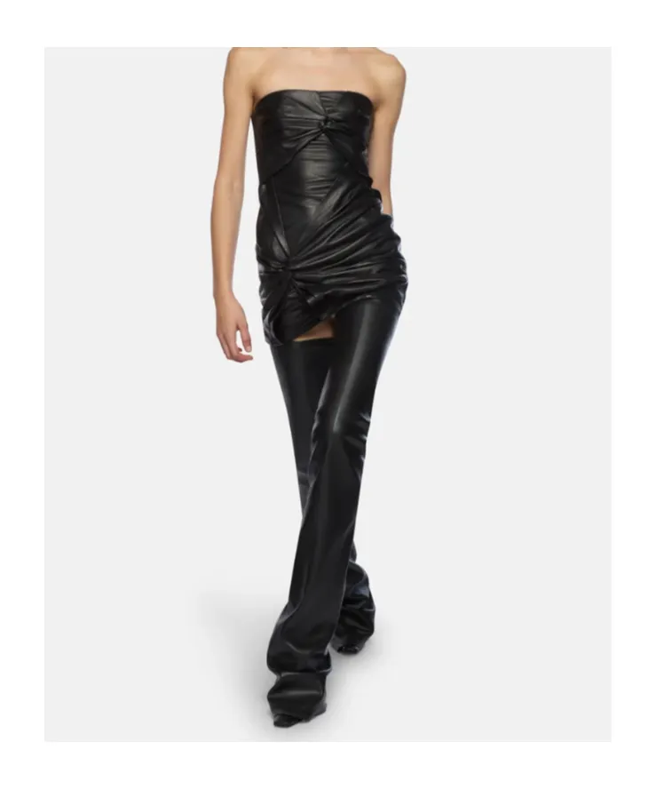 The Attico Leather Mini Dress