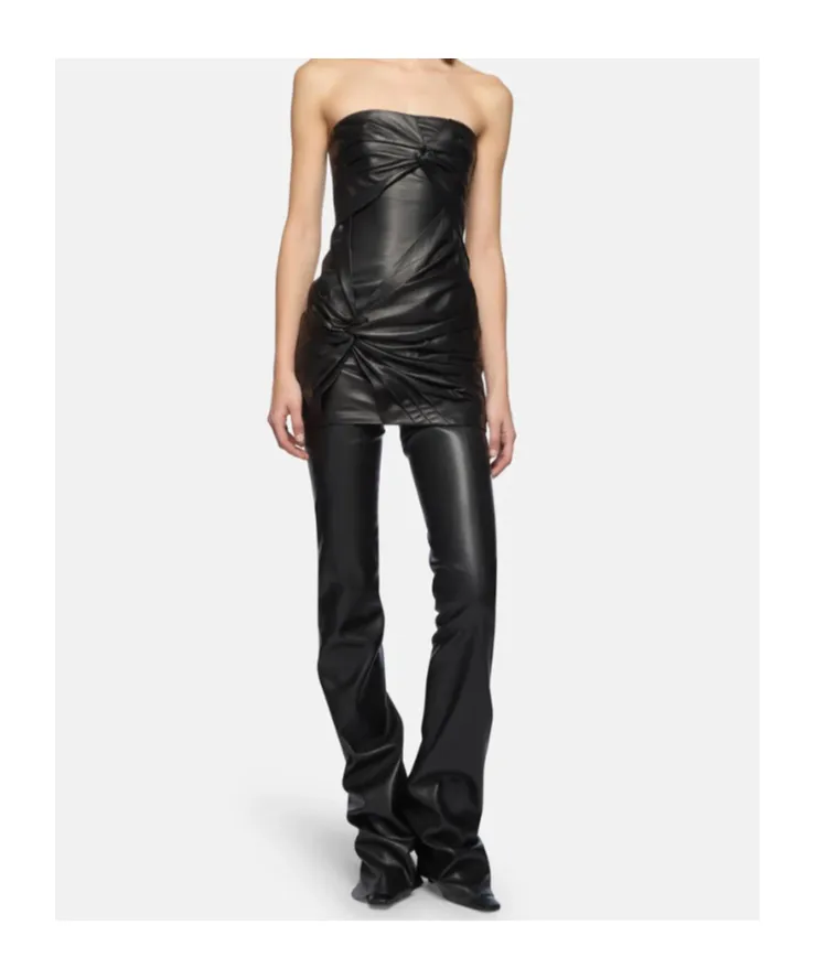 The Attico Leather Mini Dress