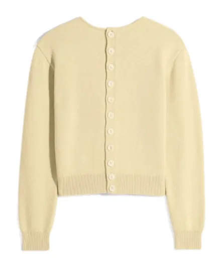 Reversible Buttoned Sweater In Cashmere Wool