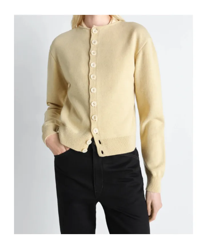 Reversible Buttoned Sweater In Cashmere Wool