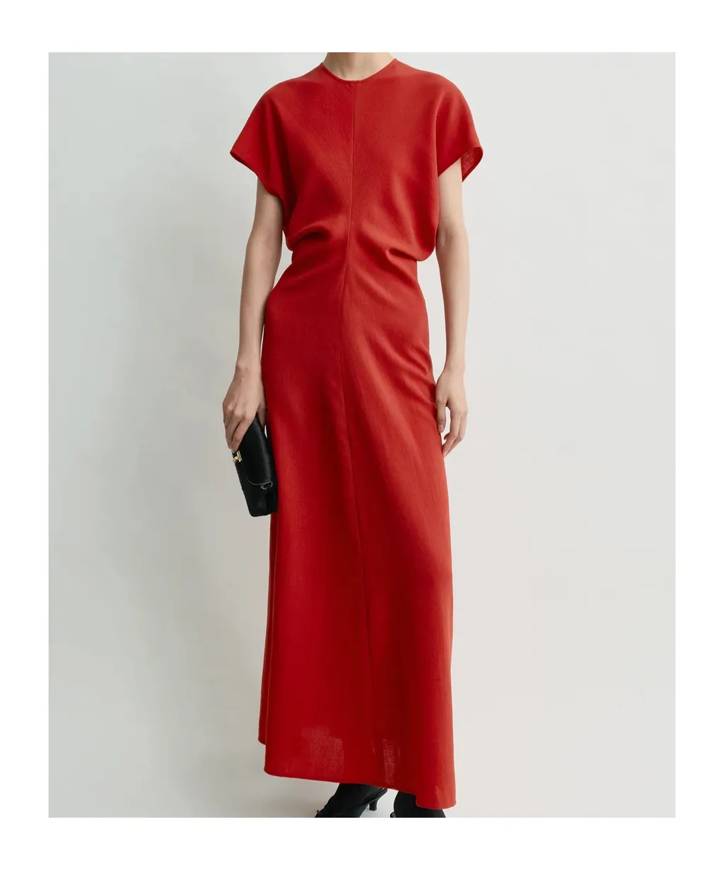 TotÊMe Slouched-Waist Crewneck Dress
